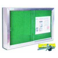 QUADRO EDITAL FELTRO VERDE C/VIDRO/FECHADURA 